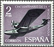 Spain 1961 Planes 2 Ptas Violet & Green Edifil 1402